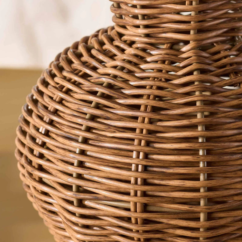 Woven Faux Rattan Decorative Vase