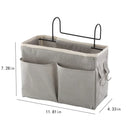 Bedside Hanging Storage Basket, Multi-Function Organizer Caddy for Bunk Beds, Dorm Rooms, and Hospital Beds