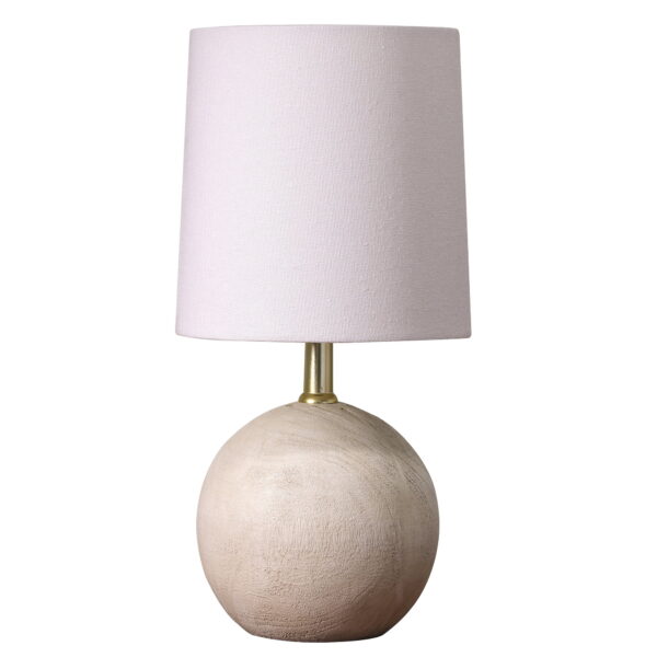 Mini Ball Table Lamp, 12.75″ H – Off-White Base