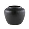 Textured Black Stoneware Vase