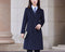 Double breasted long sleeve coat jacket for women