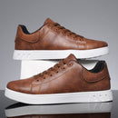 Stylish Leather Sneakers for Men – Comfort & Modern Design