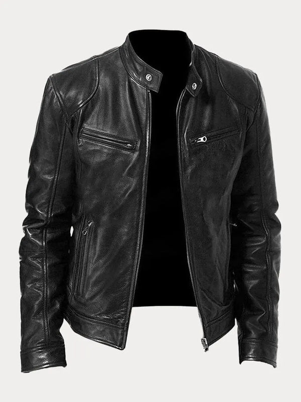 Casual Leather Jacket for Men - Stylish & Comfortable