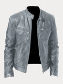 Casual Leather Jacket for Men - Stylish & Comfortable