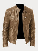 Casual Leather Jacket for Men - Stylish & Comfortable