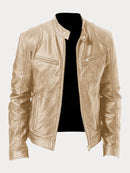 Casual Leather Jacket for Men - Stylish & Comfortable