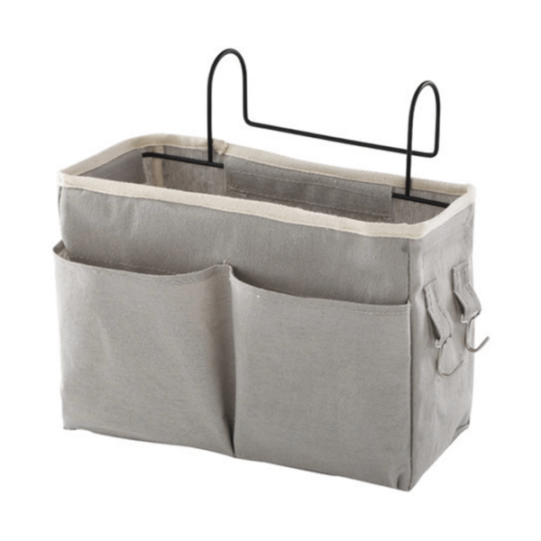 Bedside Hanging Storage Basket, Multi-Function Organizer Caddy for Bunk Beds, Dorm Rooms, and Hospital Beds