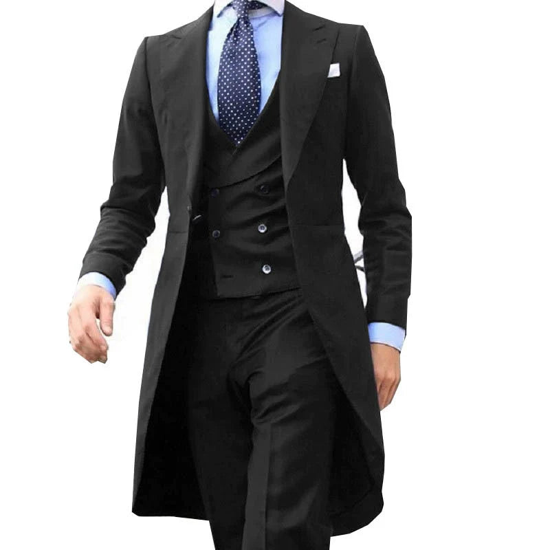 Men's Tailcoat Tuxedo 3-Piece Suit for Weddings & Formal Events