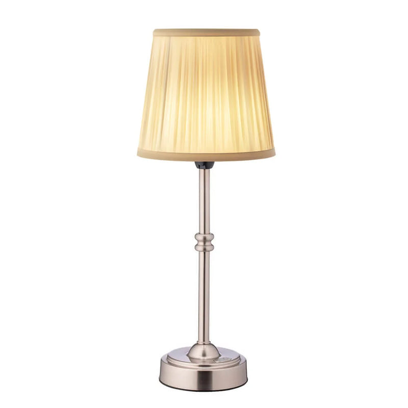 Retro Fabric Cordless Table Lamp - Stylish & Cordless