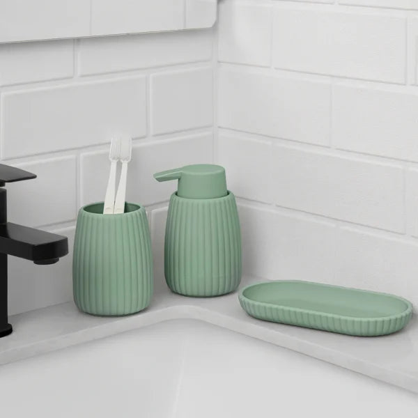 Ribbed Soap Pump with Soft Touch Dispensing – Stylish and Functional Bathroom & Kitchen Accessory