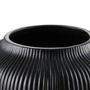 Textured Black Stoneware Vase