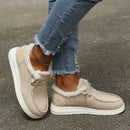 Stylish warm plush vulcanized sneakers with fur for women | Perfect for all seasons