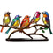 Birds on Branches Stained Acrylic Ornaments, Double Sided Multicolor Style