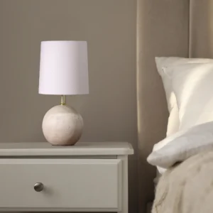 Mini Ball Table Lamp, 12.75" H – Off-White Base - Image 2
