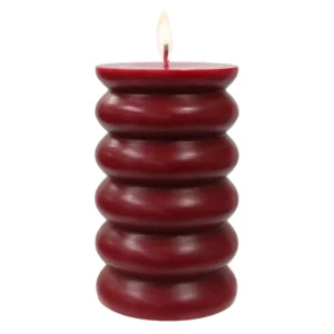 Handcrafted Unscented Bubble Pillar Candle - Image 3
