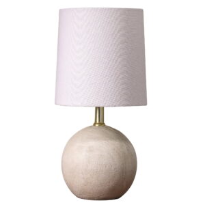Mini Ball Table Lamp, 12.75" H – Off-White Base - Image 1