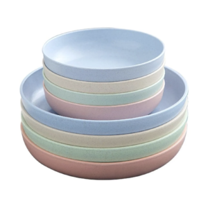 Eco-Friendly Wheat Straw Plate, 14cm or 21cm, Lightweight & Durable, Available in 4 Colors - Image 1