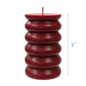 Handcrafted Unscented Bubble Pillar Candle - Image 4