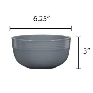 Chiara Stoneware Bowl, 6.25", Gray - Image 4
